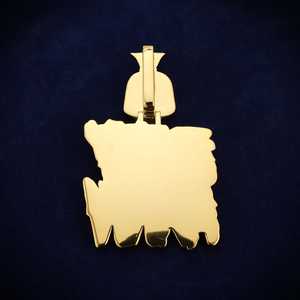 จี้เพชรโมอิสซาไนต์ VVS ทอง 14K แบบสั่งทำพิเศษสำหรับผู้ชาย FETTY MANN พร้อมสลักชื่อส่วนตัวและจี้เสริมเสน่ห์อันเป็นเอกลักษณ์ - Product Image 5