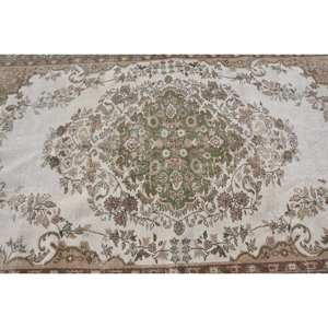 Classique Beige Vert Vintage Tapis Turc 5.3X8.4 pieds Laine Seagrass Latex Support pour La Maison Salon Patchwork pour Les Adolescents - Product Image 5