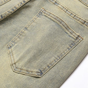 New Streetwear Retro Style Breathable <b>Jeans</b> for <b>Men</b> Cotton Frayed Ripped <b>Men's</b> <b>Jeans</b> <b>High</b> <b>Waist</b> Denim <b>Jeans</b> for <b>Men</b> Custom - Product Image 6