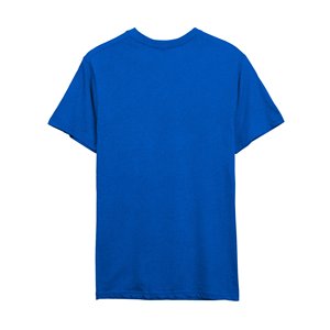 T-shirts pour hommes à col en V, personnalisés directement en usine, doux, vierges, en tissu biologique tri-mélange (20% polyester, 80% coton), respirants et à séchage rapide - Product Image 4
