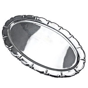 Plateau de service en métal de forme ovale plateau de créateur fait à la main de qualité supérieure plateau de chocolat de vente chaude élégant classique - Product Image 5