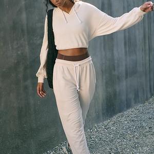 เสื้อฮู้ดกันหนาวแขนยาวสำหรับผู้หญิงเสื้อฮู้ดแบบสวมหัวโลโก้ออกแบบได้ตามต้องการ - Product Image 3