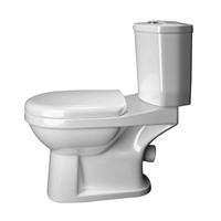 WC moderne en céramique blanche Laura Smart, 2 pièces, avec abattant à fermeture douce, toilettes en céramique deux pièces, salle de bain modulaire