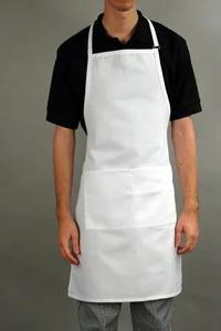 Custom Print Logo Pure Cotton Lightweight Durable Eco-Friendly Breathable Washable Reusable Adjustable Bib <b>Chef</b> <b>Apron</b> Cleaning - Product Image 2