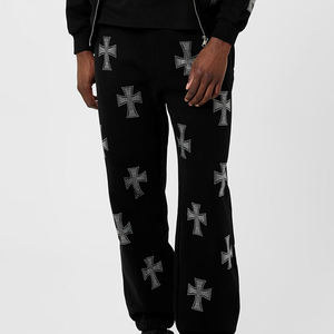 Survêtement en strass personnalisé pour hommes de haute qualité Street wear pour l'hiver Nouveau survêtement en strass personnalisé pour hommes - Product Image 5