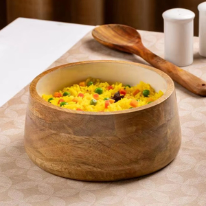 ชามไม้อะคาเซียพิมพ์เคลือบเป็นมิตรต่อสิ่งแวดล้อมทำด้วยมือชามรับประทานอาหารสำหรับตกแต่งห้องครัวแบบพรีเมียมปลอดภัยน้ำหนักเบา - Product Image 1