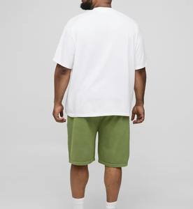 Pantalones cortos de algodón para hombre, pantalones cortos de gimnasio, pantalones casuales para correr, pantalones de cintura elástica, pantalones cortos de Hip Hop para hombre con bolsillos laterales, Color sólido - Product Image 2