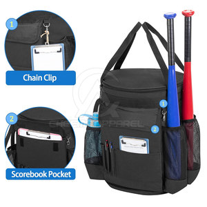 Bolsa de béisbol deportiva de gran capacidad para jugadores adultos con soportes para bate y pelota, tela duradera resistente al agua - Product Image 6