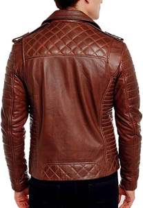 Chaqueta de Motociclista para Hombre - Chaqueta de Cuero de Cordero Estilo Rocker Retro para Invierno, Chaqueta Doble con Múltiples Bolsillos - Product Image 6