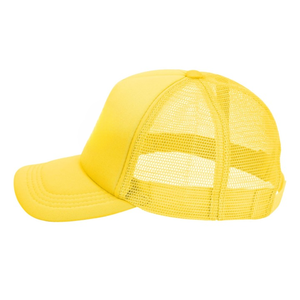 Casquette de baseball unisexe classique à 6 panneaux en maille réglable, respirante, séchage rapide, profil bas, jaune, chapeau de sport 100% polyester - Product Image 3