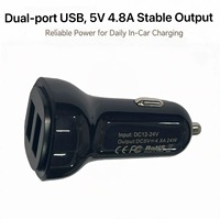 OEM Großhandel Smartes Mobiltelefon Dual-Port USB 5V 4.8A Auto-Ladezubehör 24W Auto-Ladegerät Adapter auf Lager