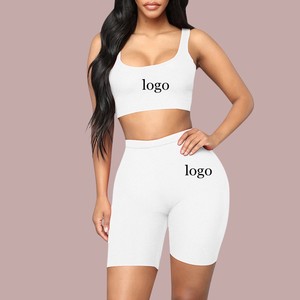 Nuevo conjunto de Yoga para mujer, 2 piezas de talla grande, ropa deportiva personalizada de Color, conjuntos de Fitness de gimnasio de alta elasticidad para mujer, secado rápido - Product Image 5