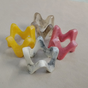 Best Design Multi-Color Resin Napkin Ring Set Multi-Shape Tableware for Home & Restaurant Kitchen New Style Dinnerware - Product Image 5