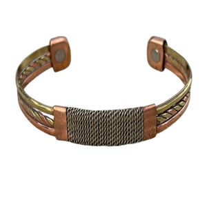 2020 New Zealand 3mm Thick Copper <b>Bracelet</b> <b>Mens</b> Pure Copper Magnetic Therapy hand <b>bracelet</b> Beaded <b>Bracelet</b> Handmade Jewelry - Product Image 4