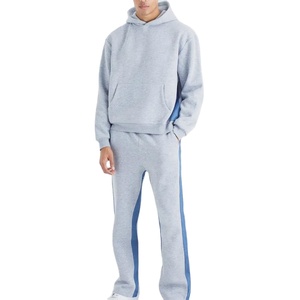 Pantalones Deportivos Personalizados con Estampado Puff para Hombre, Conjuntos Deportivos de Pantalón y Sudadera / Conjuntos Deportivos de Pantalón Apilado de Peso Pesado OEM para Hombre - Product Image 1