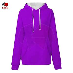 Ryan Pro Gear personalizado mujer Casual moda Sudadera con capucha bordado Color sólido 100% poliéster logotipo personalizado transpirable - Product Image 5