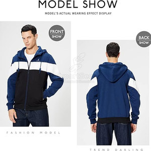 Relaxed Fit Basics Sudadera con cremallera con cierre de cremallera suave Sudadera con capucha con cremallera de color personalizado con diseño clásico moderno - Product Image 5