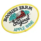 Écusson brodé Boones Farm Original Apple Wine, badge rond en tissu à thermocoller