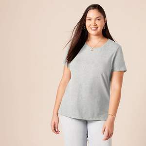 Camiseta de Verano para Mujer, Talla Grande, Ajustada, Transpirable, de Secado Rápido, Ecológica, de Spandex/Algodón, Ligera, Elástica y Suave - Product Image 5