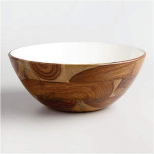 Tazón de Madera Ecológico de Alta Calidad para Servir Alimentos, Diseño Moderno, Hecho a Mano, Tazón de Ensalada de Lujo para Bodas, Venta al por Mayor de Fábrica - Product Image 2