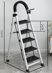 Scala in Acciaio Pieghevole Portatile 2025 Nuovo Stile, 3-8 Gradini, Capacità di Carico 500kg, per Uso Esterno - Product Image 3