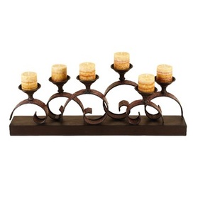 Candelabro de diseño de cristal para decoración del hogar, soporte de vela brillante para interior y exterior, votivo - Product Image 1