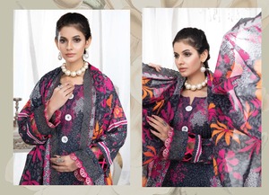 Costumes pour femmes Kameez Shalwar Design brodé en coton/pelouse Salwar Kameez pakistanais grande taille - Product Image 3