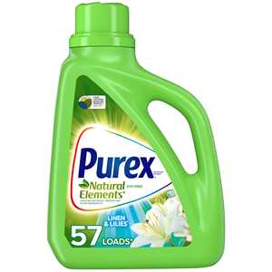 Detergente líquido para ropa Purex, sin colorantes y sin perfume: Altamente valorado para pieles sensibles, a menudo se menciona por ser sin colorantes e hipoalergénico. - Product Image 1