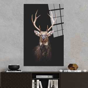 Toile imprimée élégante avec photographie de cerf - Décoration murale animale pour la maison, ART SUR VERRE TÉRMÉRISÉ - Product Image 1