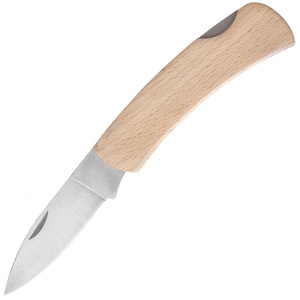 Couteau de camping pliant en acier inoxydable de qualité supérieure personnalisé en gros OEM ODM Couteau à fruits d'extérieur portable en bois DIY - Product Image 3