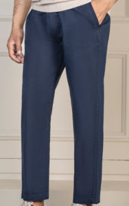 2025 fait hommes pantalons décontractés taille haute confortable 100% coton toile tissu imperméable écologique couleur unie - Product Image 5