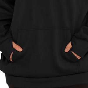 Offre Spéciale haute qualité personnalisé à manches longues Sport polaire pull uni surdimensionné femmes grande taille sweats à capuche pour femme - Product Image 2