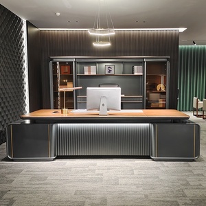 High End CEO Office <b>Desk</b> Modern Luxury Wooden Manager Table L Shaped Ergonomic Executive Workstation Furniture - Product Image 2