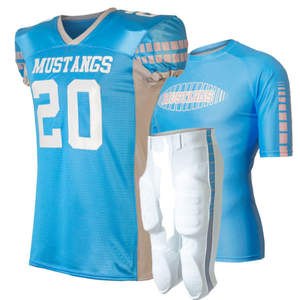 Uniformes de fútbol americano de sublimación personalizados baratos para jóvenes de nuevo diseño Uniforme de fútbol de Club Nombre y número personalizados - Product Image 3