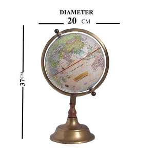 Globo Terráqueo Metálico para Decoración de Oficina u Hogar, Globo Armilar Celestial de Latón Náutico para Estudios de Geografía y Tierra - Product Image 6