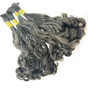 ผมมนุษย์แบบมีผมต่อทำจากผมธรรมชาติสีเทา - Product Image 2