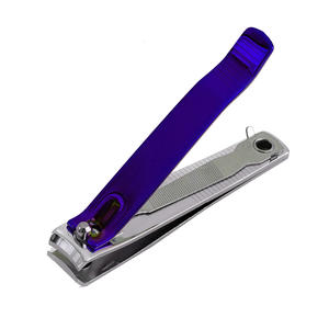 Coupe-ongles pédicure de qualité supérieure Lames tranchantes en acier inoxydable avec poignée enduite violette pour outil de beauté des doigts de bébé - Product Image 1