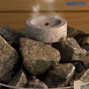 Chauffe-sauna à vapeur sèche avec panneau de commande informatisé et accessoires de remplacement en pierres, emballés - Product Image 6