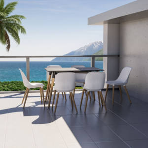 Chaise de salle à manger contemporaine en plastique, modèle Shell N, pour la maison, le bar et l'atelier - Product Image 6