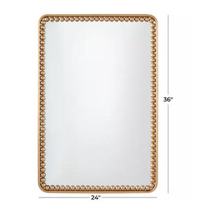 Prix d'usine direct miroir mural décoratif en métal doré détail perlé miroir mural en verre à prix raisonnable mur de haute qualité - Product Image 5