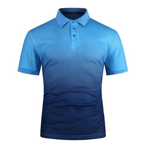Venta al por mayor 100% algodón hombres Polos manga corta 3 botones clásico ajuste Casual camiseta - Product Image 4
