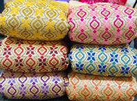 Tissu textile jacquard haut de gamme brodé de sequins complexes avec techniques non-tissées pour accessoires de mariage garçons et filles