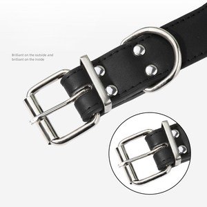 Collare per Cani in Pelle Regolabile di Lusso con Borchie Larghe per Cani di Taglia Media e Grande, Ideale per Avventure all'Aperto - Product Image 3