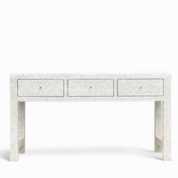 Table console moderne de luxe en nacre vietnamienne avec incrustation de coquillages faite à la main pour la décoration de salon
