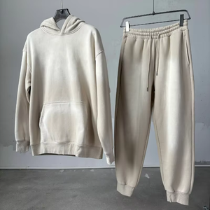 ชุดวอร์มแบบสวมหัวของผู้ชายชุดวอร์มแบบผูกขาชุดวอร์ม600gsm สำหรับผู้ชาย2ชิ้นใช้ได้ทั้งชายและหญิงชุดวิ่งโลโก้ออกแบบได้ตามต้องการ - Product Image 4