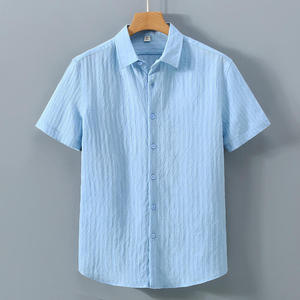 New Fashion <b>Bamboo</b> <b>Fiber</b> Shirt High Quality Mens Casual Short Sleeve Shirt Lightweight Summer Wear - Product Image 5