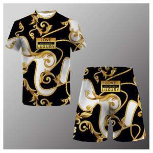 Conjunto corto de hombre con estampado africano de último diseño, chándal Dashiki/Tops/pantalones cortos para deporte y ocio, ropa de calle masculina de verano - Product Image 6