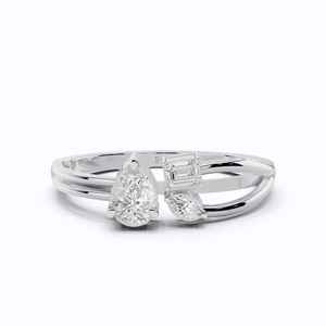 Toi Moi ที่ไม่เหมือนใครแหวนเพชรหลายรูปทรงสำหรับการขอแต่งงานพร้อมแหวนทอง18K ของขวัญโรแมนติกที่ไม่เหมือนใครสำหรับคู่รัก - Product Image 5