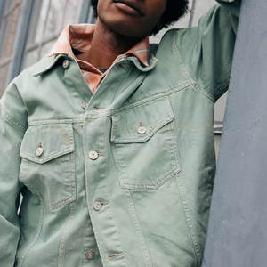 Chaqueta de Mezclilla Casual para Hombre, Ropa de Invierno, Color Personalizado, Chaqueta de Mezclilla a la Moda, Corte Ajustado - Product Image 2