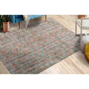 Tapis imprimé au design vintage - Motif turc, tapis orange pour porte d'entrée, tapis en velours de luxe - Product Image 2